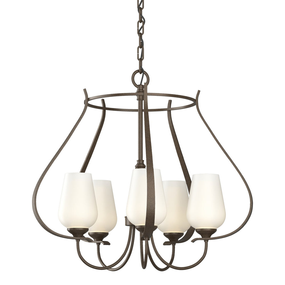 Hubbardton Forge - Five Light Chandelier - Flora - Bronze- Union Lighting Luminaires Decor