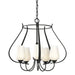 Hubbardton Forge - Five Light Chandelier - Flora - Black- Union Lighting Luminaires Decor