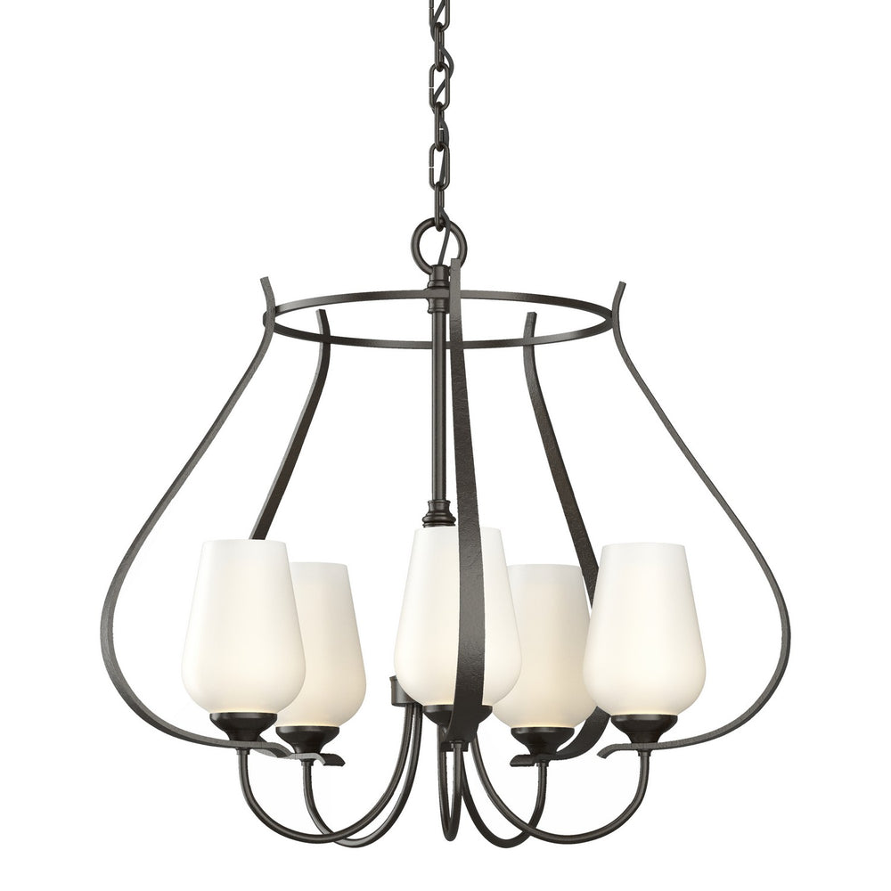 Hubbardton Forge - Five Light Chandelier - Flora - Oil Rubbed Bronze- Union Lighting Luminaires Decor