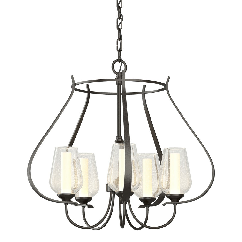 Hubbardton Forge - Five Light Chandelier - Flora - Oil Rubbed Bronze- Union Lighting Luminaires Decor