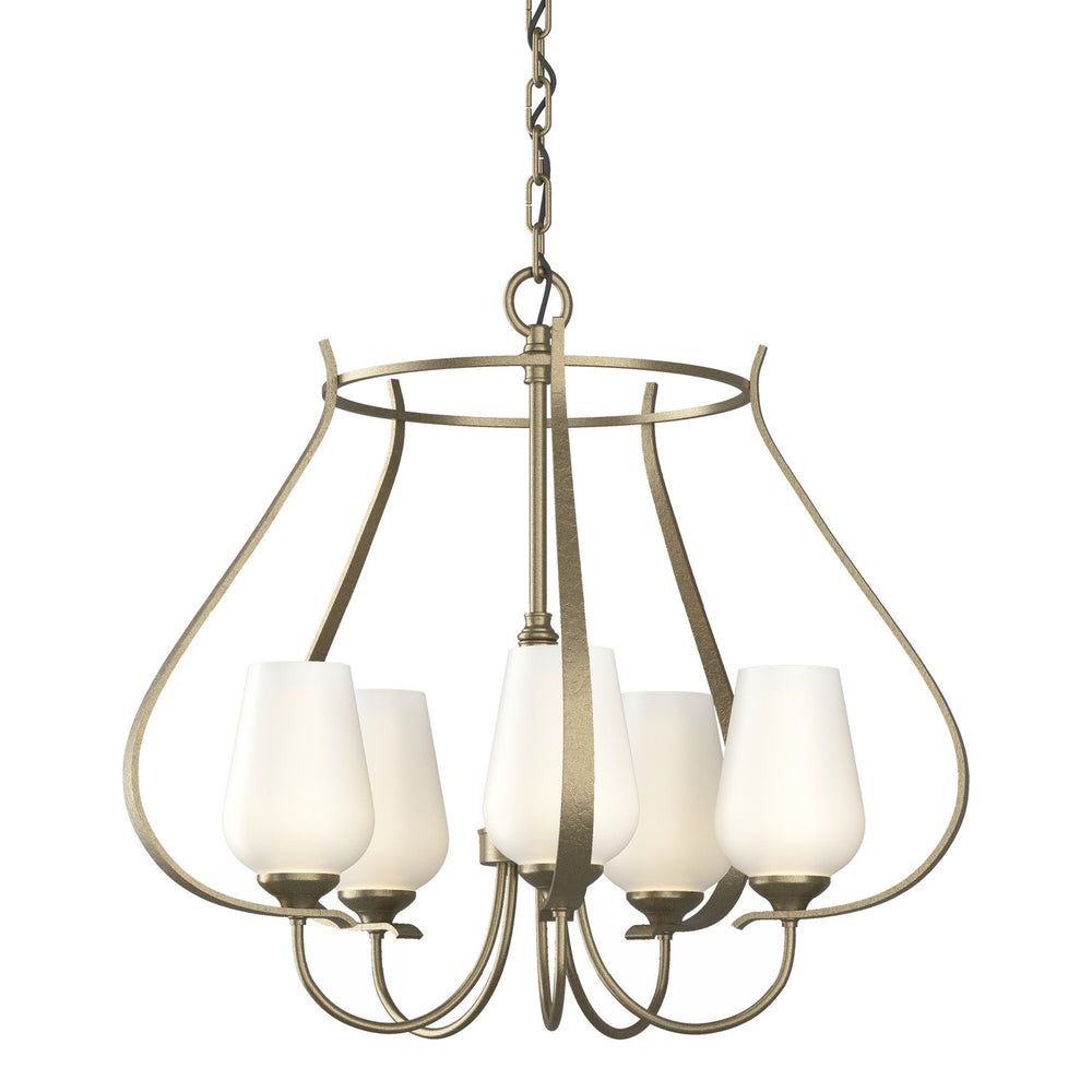 Hubbardton Forge - Five Light Chandelier - Flora - Soft Gold- Union Lighting Luminaires Decor