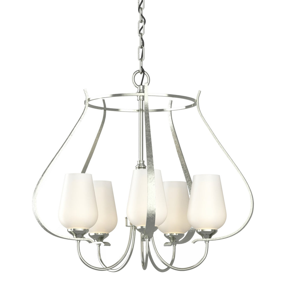 Hubbardton Forge - Five Light Chandelier - Flora - Sterling- Union Lighting Luminaires Decor