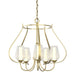 Hubbardton Forge - Five Light Chandelier - Flora - Modern Brass- Union Lighting Luminaires Decor