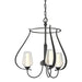 Hubbardton Forge - Three Light Chandelier - Flora - Black- Union Lighting Luminaires Decor