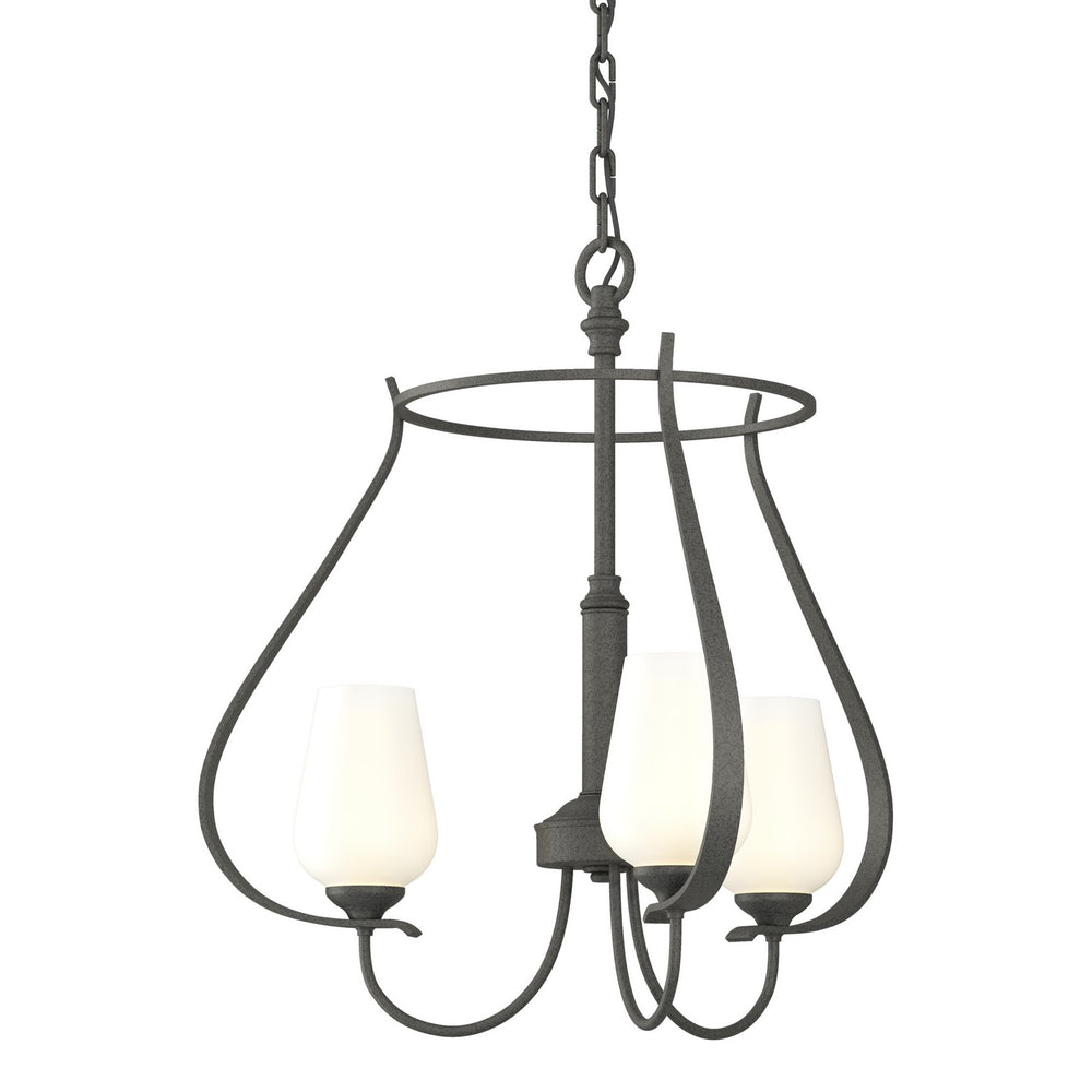 Hubbardton Forge - Three Light Chandelier - Flora - Natural Iron- Union Lighting Luminaires Decor
