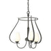 Hubbardton Forge - Three Light Chandelier - Flora - Natural Iron- Union Lighting Luminaires Decor