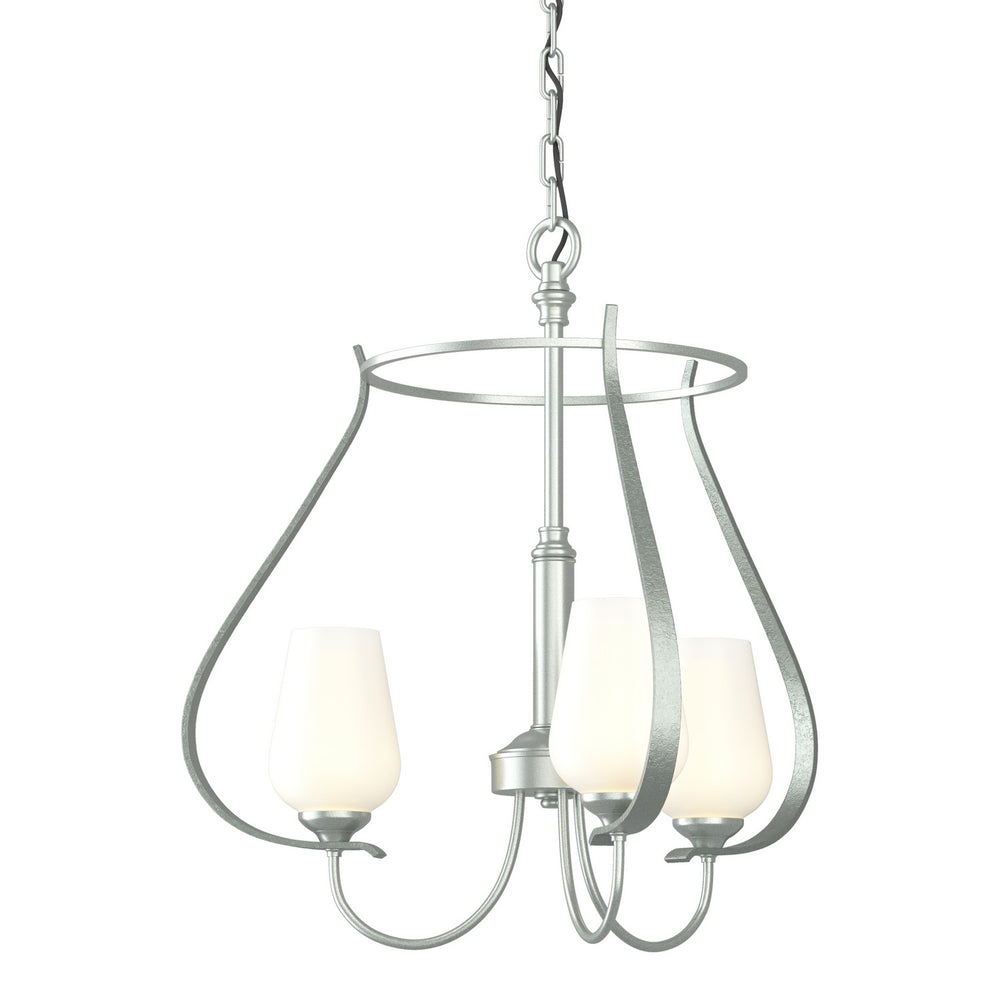 Hubbardton Forge - Three Light Chandelier - Flora - Vintage Platinum- Union Lighting Luminaires Decor