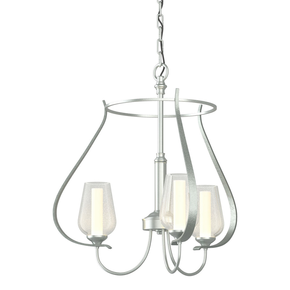 Hubbardton Forge - Three Light Chandelier - Flora - Vintage Platinum- Union Lighting Luminaires Decor