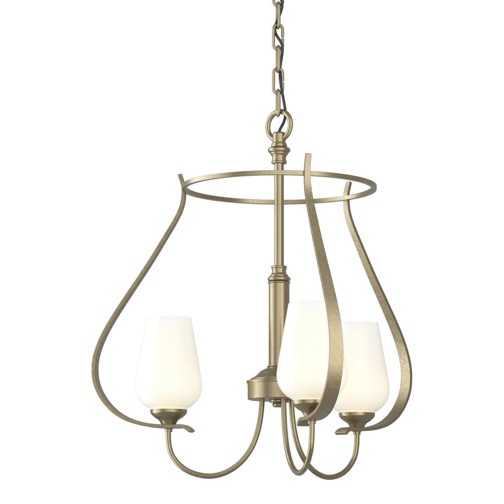 Hubbardton Forge - Three Light Chandelier - Flora - Soft Gold- Union Lighting Luminaires Decor