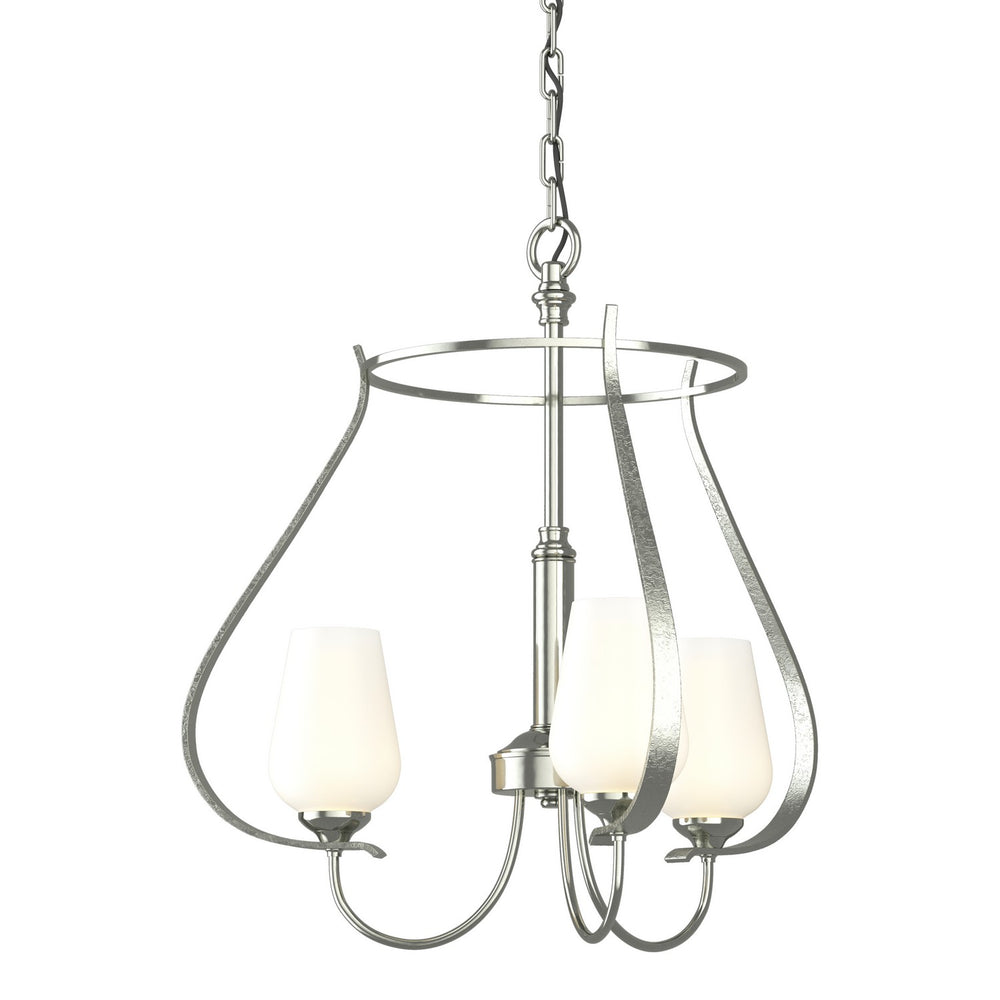 Hubbardton Forge - Three Light Chandelier - Flora - Sterling- Union Lighting Luminaires Decor