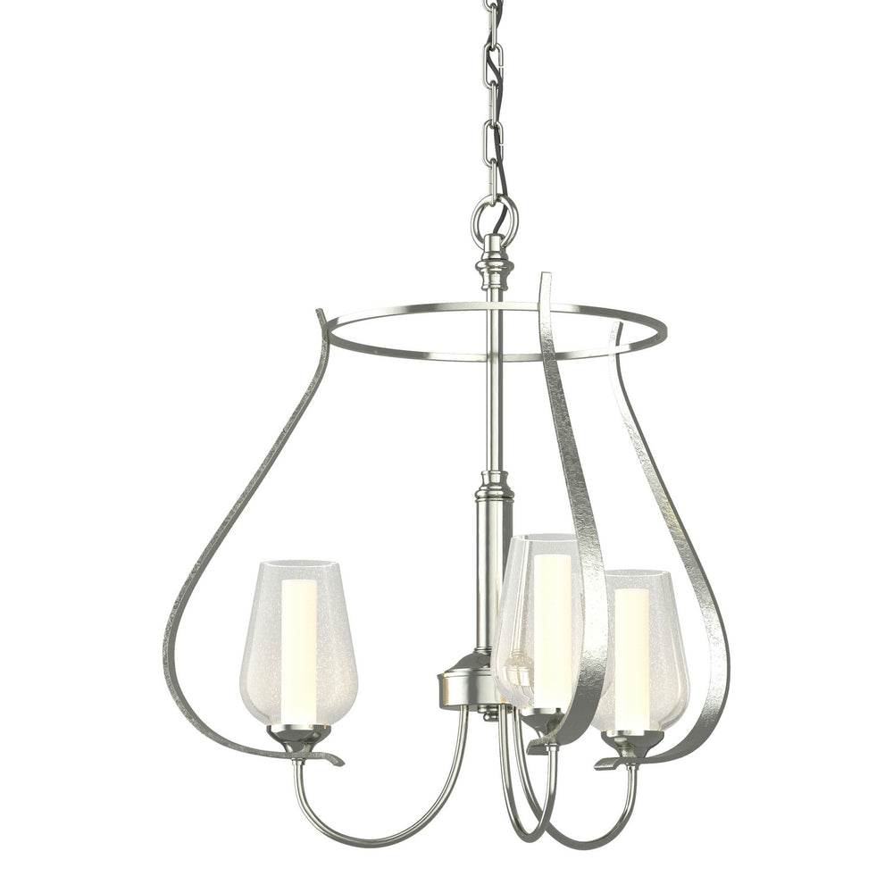 Hubbardton Forge - Three Light Chandelier - Flora - Sterling- Union Lighting Luminaires Decor