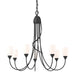 Hubbardton Forge - Seven Light Chandelier - Flora - Black- Union Lighting Luminaires Decor