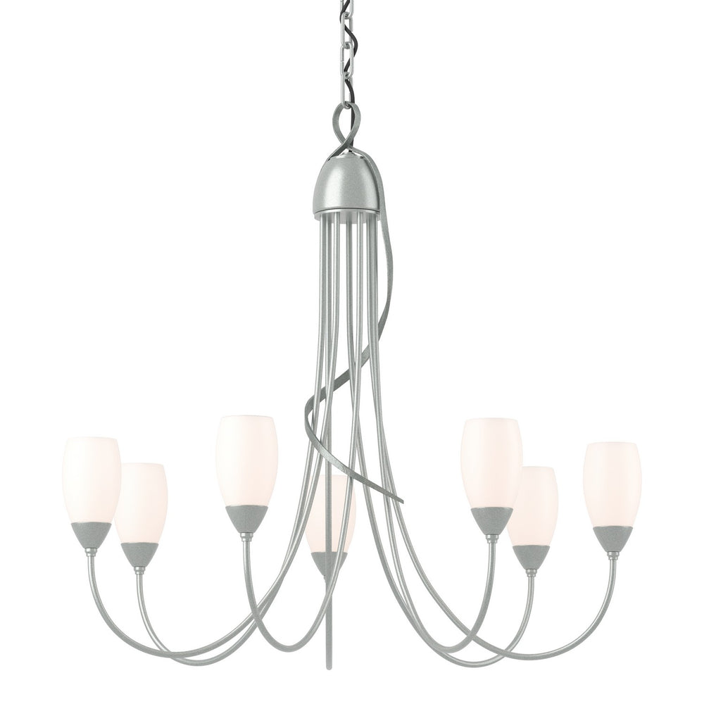 Hubbardton Forge - Seven Light Chandelier - Flora - Vintage Platinum- Union Lighting Luminaires Decor