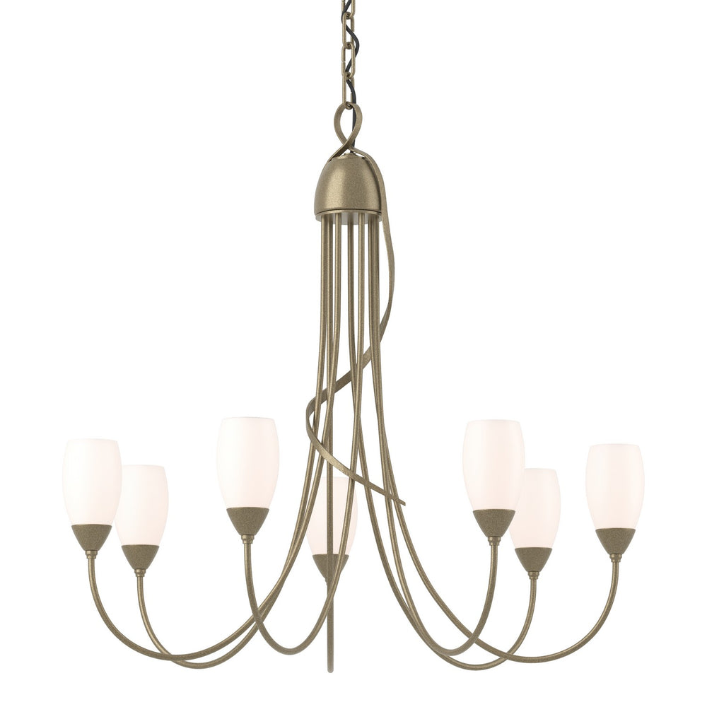 Hubbardton Forge - Seven Light Chandelier - Flora - Soft Gold- Union Lighting Luminaires Decor