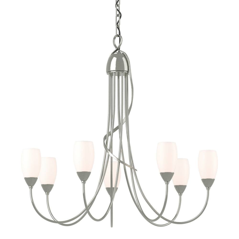 Hubbardton Forge - Seven Light Chandelier - Flora - Sterling- Union Lighting Luminaires Decor