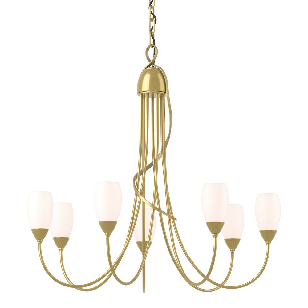 Hubbardton Forge - Seven Light Chandelier - Flora - Modern Brass- Union Lighting Luminaires Decor