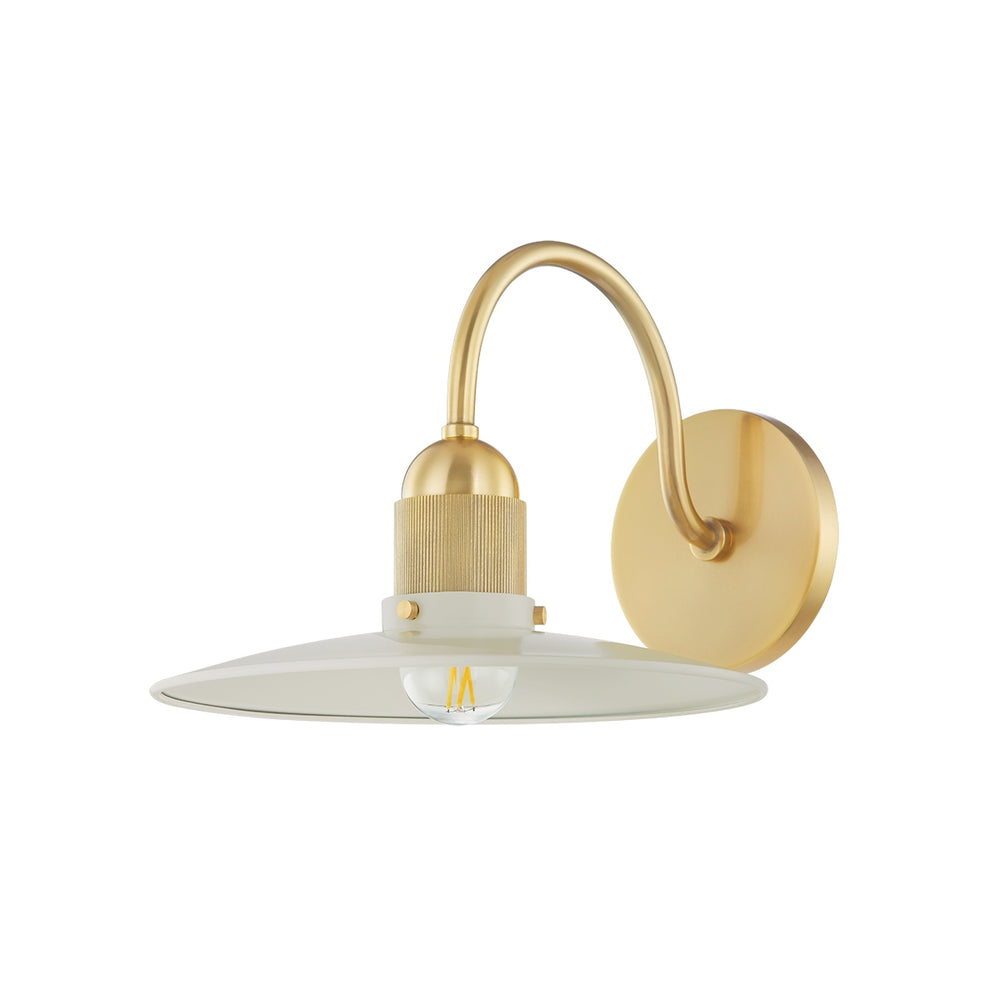 Mitzi Canada - One Light Wall Sconce - Leanna - Aged Brass/Soft Cream- Union Lighting Luminaires Decor