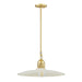 Mitzi Canada - One Light Pendant - Leanna - Aged Brass/Soft Cream- Union Lighting Luminaires Decor