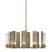 Hubbardton Forge - Ten Light Chandelier - New Town - Soft Gold- Union Lighting Luminaires Decor