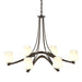 Hubbardton Forge - Six Light Chandelier - Ribbon - Bronze- Union Lighting Luminaires Decor