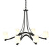 Hubbardton Forge - Six Light Chandelier - Ribbon - Black- Union Lighting Luminaires Decor