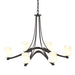 Hubbardton Forge - Six Light Chandelier - Ribbon - Oil Rubbed Bronze- Union Lighting Luminaires Decor