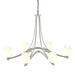 Hubbardton Forge - Six Light Chandelier - Ribbon - Vintage Platinum- Union Lighting Luminaires Decor