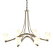 Hubbardton Forge - Six Light Chandelier - Ribbon - Soft Gold- Union Lighting Luminaires Decor