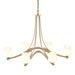 Hubbardton Forge - Six Light Chandelier - Ribbon - Modern Brass- Union Lighting Luminaires Decor