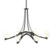 Hubbardton Forge - Six Light Chandelier - Ribbon - Black- Union Lighting Luminaires Decor