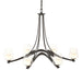 Hubbardton Forge - Six Light Chandelier - Ribbon - Oil Rubbed Bronze- Union Lighting Luminaires Decor