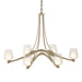 Hubbardton Forge - Six Light Chandelier - Ribbon - Soft Gold- Union Lighting Luminaires Decor