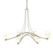 Hubbardton Forge - Six Light Chandelier - Ribbon - Sterling- Union Lighting Luminaires Decor