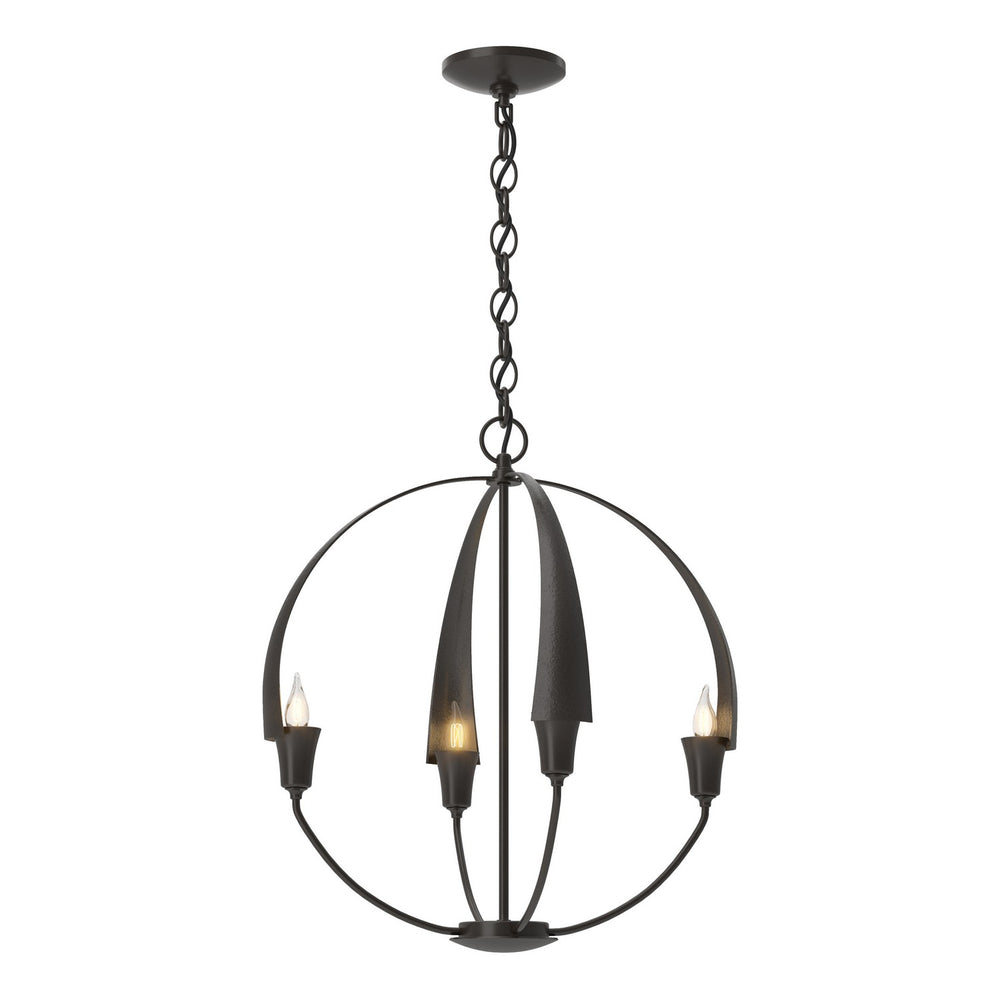 Hubbardton Forge - Four Light Chandelier - Cirque - Oil Rubbed Bronze- Union Lighting Luminaires Decor