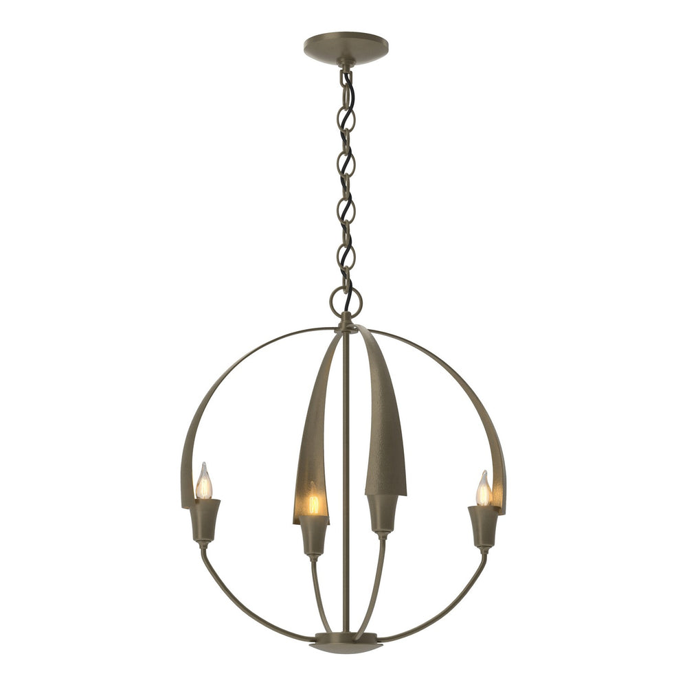Hubbardton Forge - Four Light Chandelier - Cirque - Soft Gold- Union Lighting Luminaires Decor