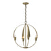 Hubbardton Forge - Four Light Chandelier - Cirque - Modern Brass- Union Lighting Luminaires Decor