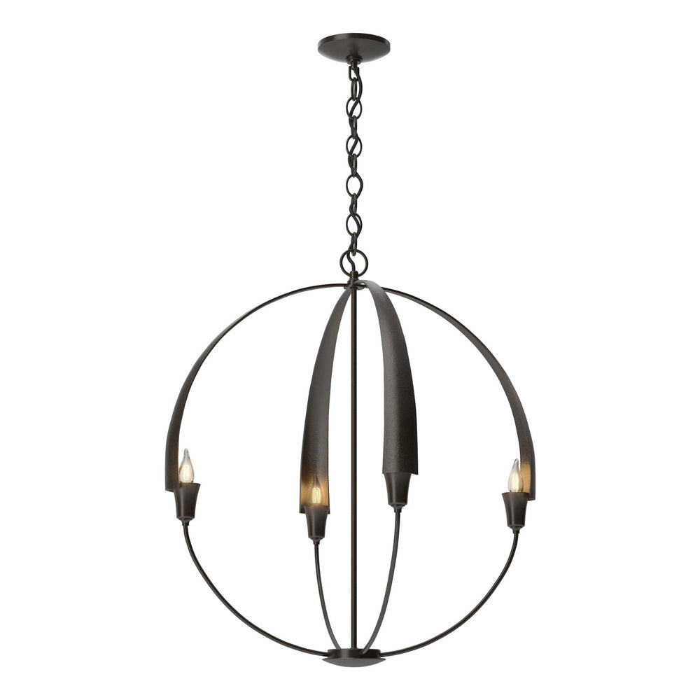 Hubbardton Forge - Four Light Chandelier - Cirque - Oil Rubbed Bronze- Union Lighting Luminaires Decor