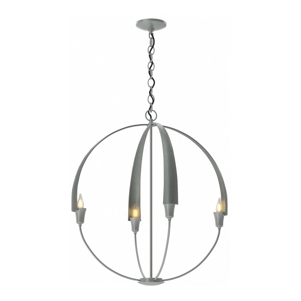 Hubbardton Forge - Four Light Chandelier - Cirque - Vintage Platinum- Union Lighting Luminaires Decor