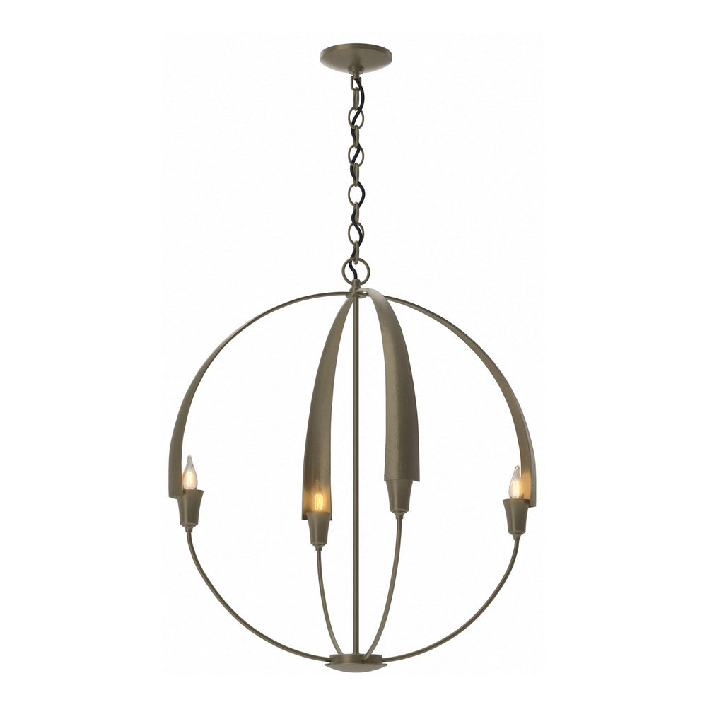 Hubbardton Forge - Four Light Chandelier - Cirque - Soft Gold- Union Lighting Luminaires Decor