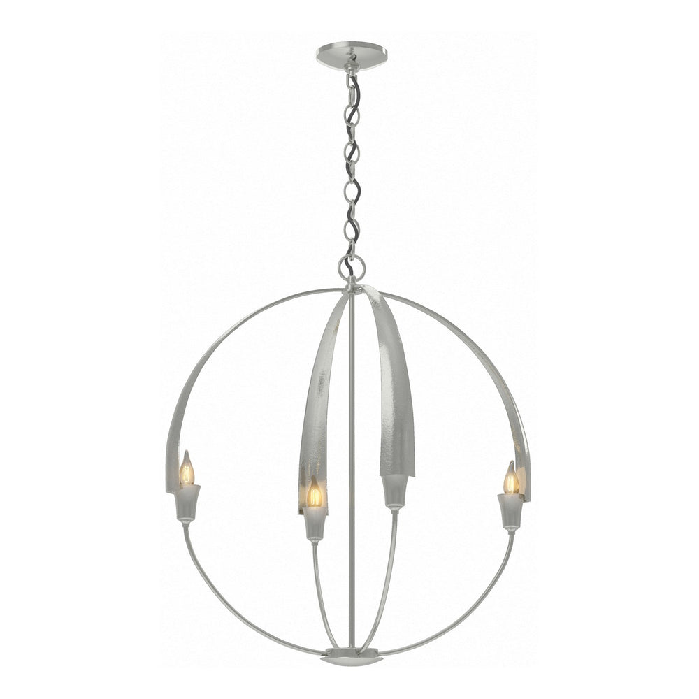 Hubbardton Forge - Four Light Chandelier - Cirque - Sterling- Union Lighting Luminaires Decor