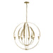 Hubbardton Forge - Eight Light Chandelier - Cirque - Modern Brass- Union Lighting Luminaires Decor