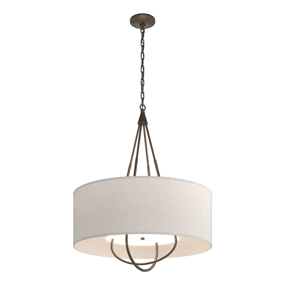 Hubbardton Forge - Four Light Pendant - Loop - Bronze- Union Lighting Luminaires Decor
