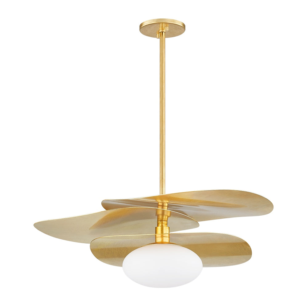 Mitzi Canada - One Light Pendant - Allida - Vintage Gold Leaf- Union Lighting Luminaires Decor