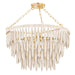 Mitzi Canada - Four Light Chandelier - Tiffany - Aged Brass/Textured Cream- Union Lighting Luminaires Decor