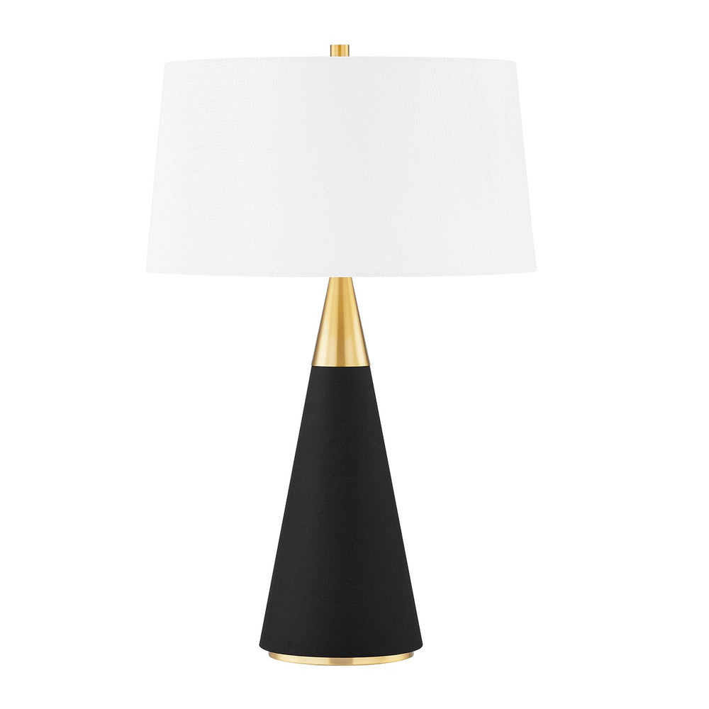 Mitzi Canada - One Light Table Lamp - Jen - Aged Brass/Black Linen- Union Lighting Luminaires Decor