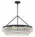 Crystorama - Six Light Chandelier - Calypso - Matte Black- Union Lighting Luminaires Decor
