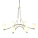 Hubbardton Forge - Six Light Chandelier - Ribbon - Sterling- Union Lighting Luminaires Decor