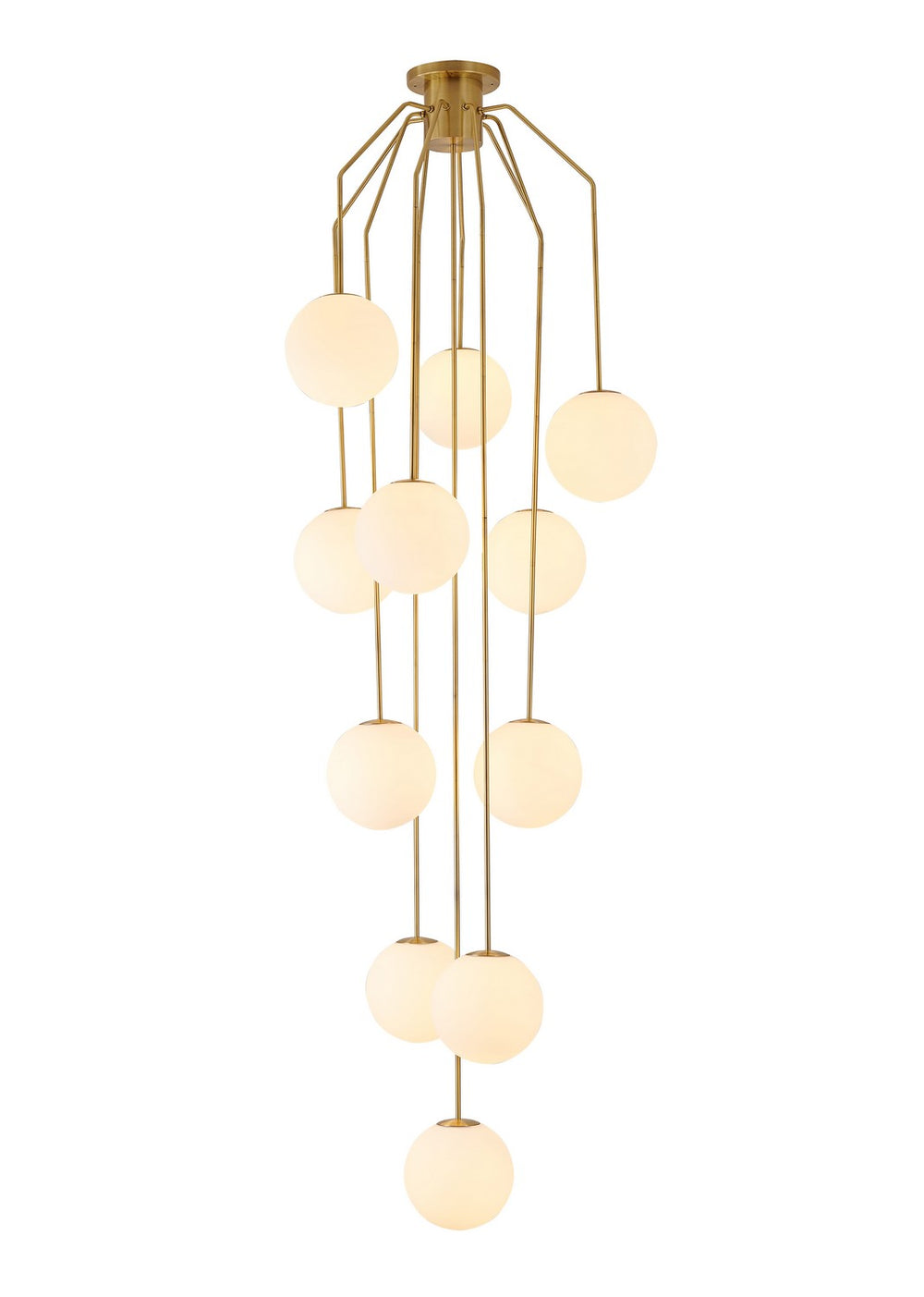 Bethel International Canada - 11 Light Chandelier - Antique Brass- Union Lighting Luminaires Decor