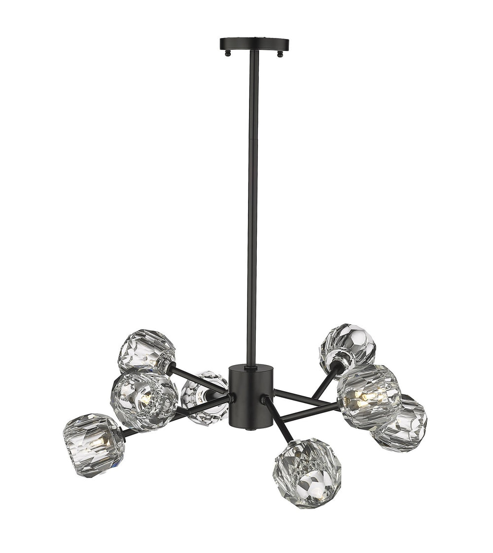 Bethel International Canada - Eight Light Chandelier - Black- Union Lighting Luminaires Decor
