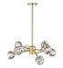 Bethel International Canada - Eight Light Chandelier - Gold- Union Lighting Luminaires Decor